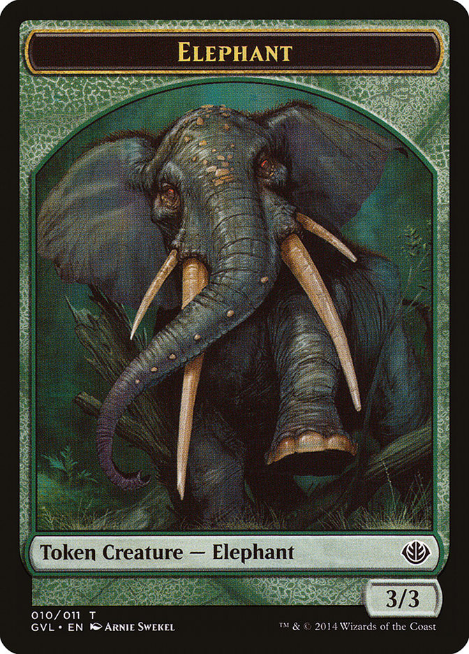 Elephant TGVL-10 Duel Decks Anthology: Garruk vs. Liliana Tokens Magic card