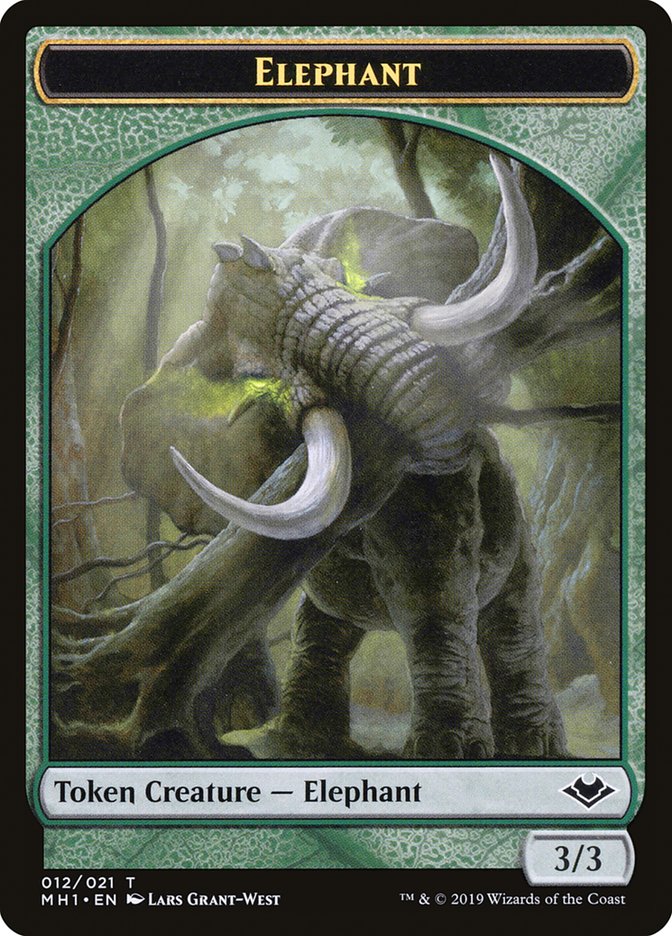 Elephant TMH1-12 Modern Horizons Tokens Magic card