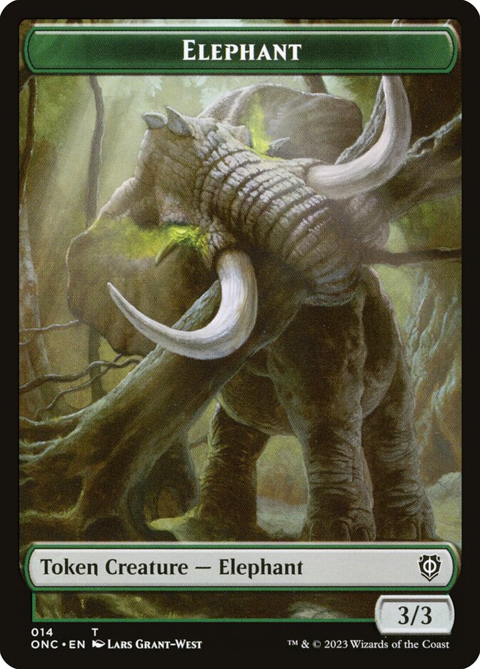 Elephant TONC-14 Phyrexia: All Will Be One Commander Tokens Magic card