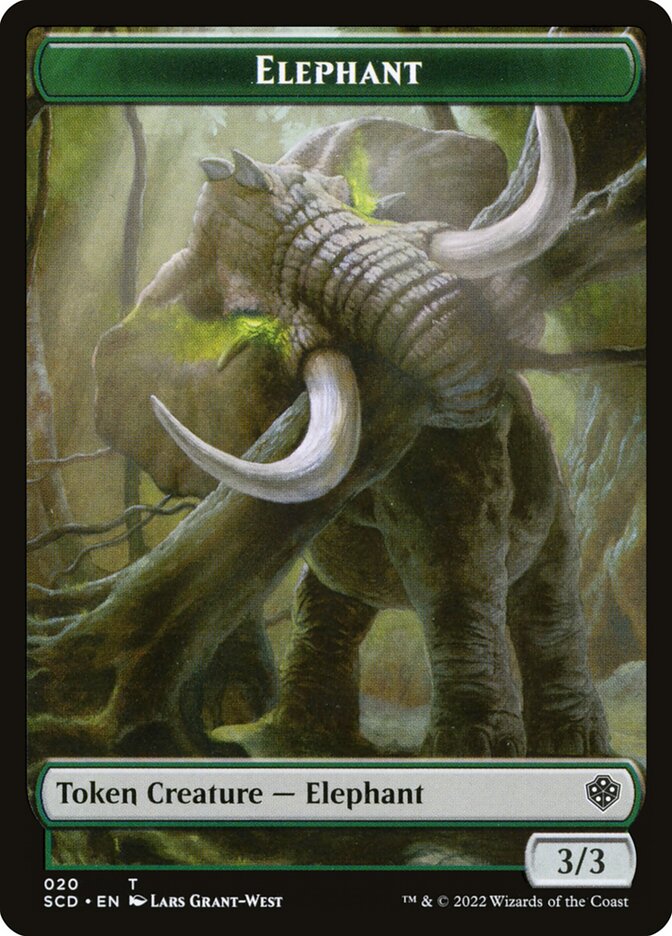 Elephant TSCD-20 Starter Commander Deck Tokens Magic card