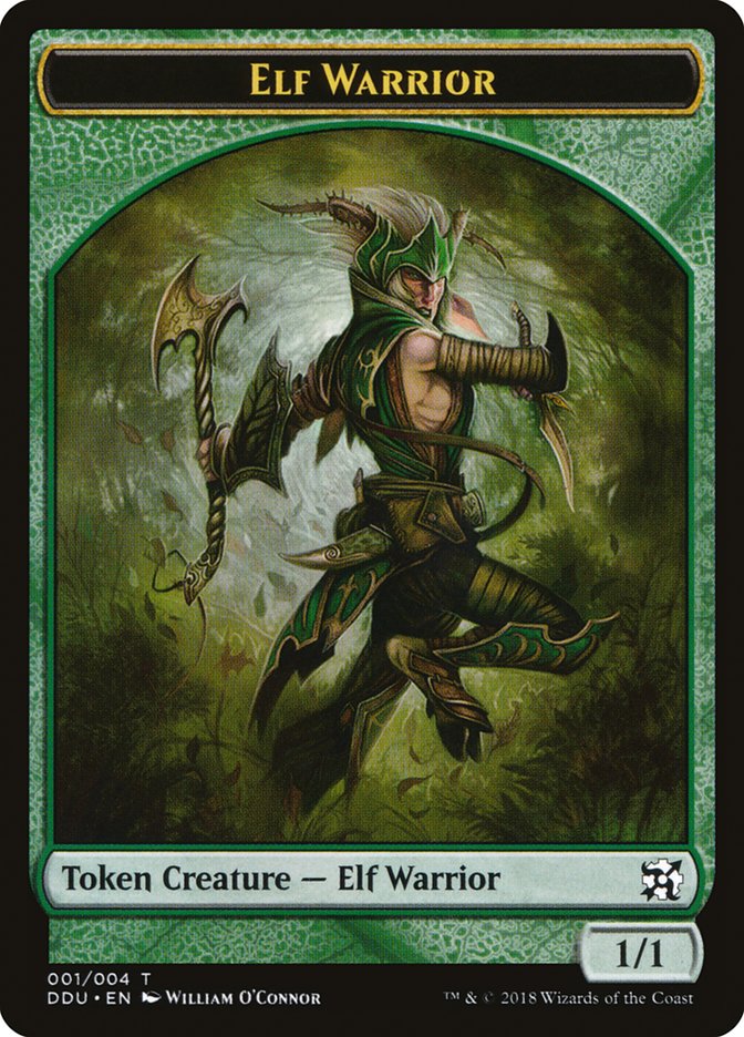 Elf Warrior TDDU-1 Duel Decks: Elves vs. Inventors Tokens Magic card