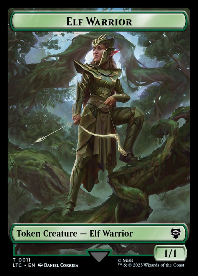 Elf Warrior TLTC-11 Tales of Middle-earth Commander Tokens Magic card