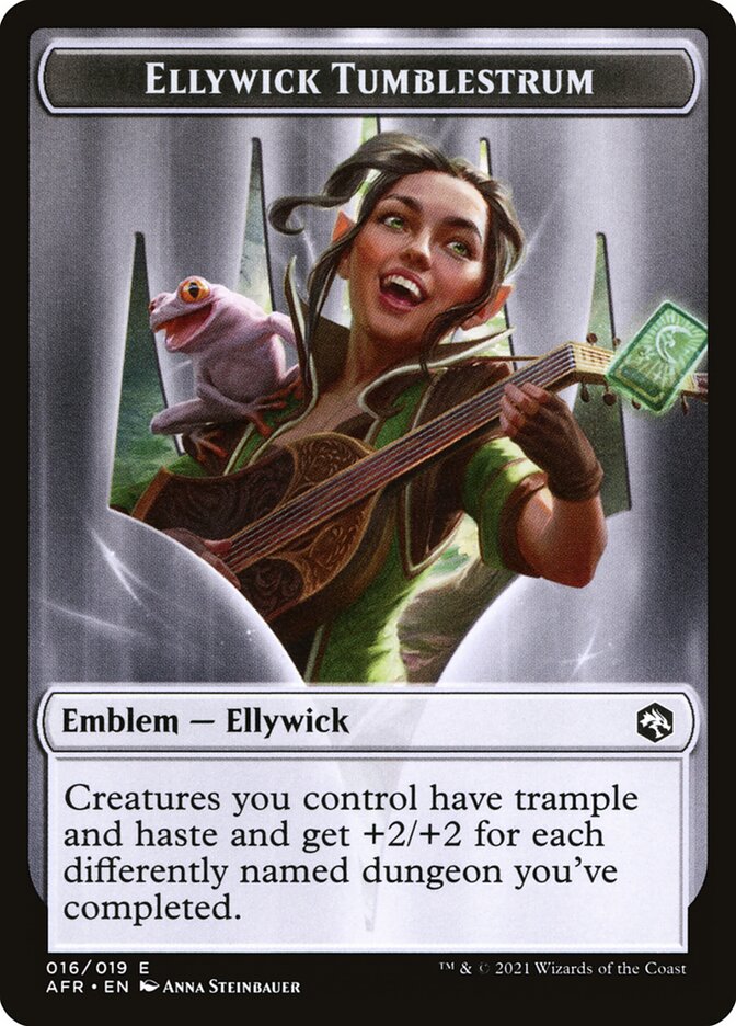 Ellywick Tumblestrum Emblem TAFR-16 Adventures in the Forgotten Realms Tokens Magic card