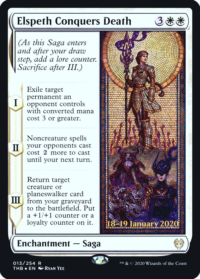 Elspeth Conquers Death PTHB-13S Theros Beyond Death Promos Magic card