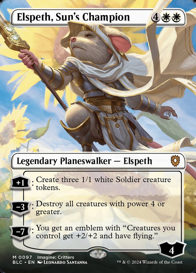 Elspeth, Sun's Champion BLC-97 Bloomburrow Commander Magic card