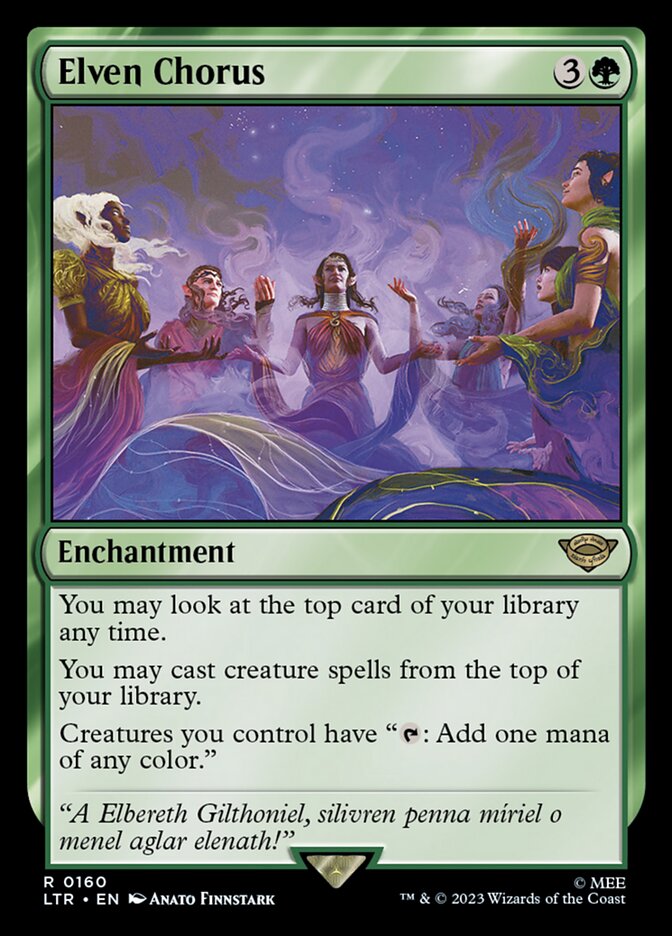 Elven Chorus LTR-160 The Lord of the Rings: Tales of Middle-earth Magic card