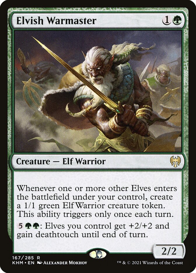 Elvish Warmaster KHM-167 Kaldheim Magic card