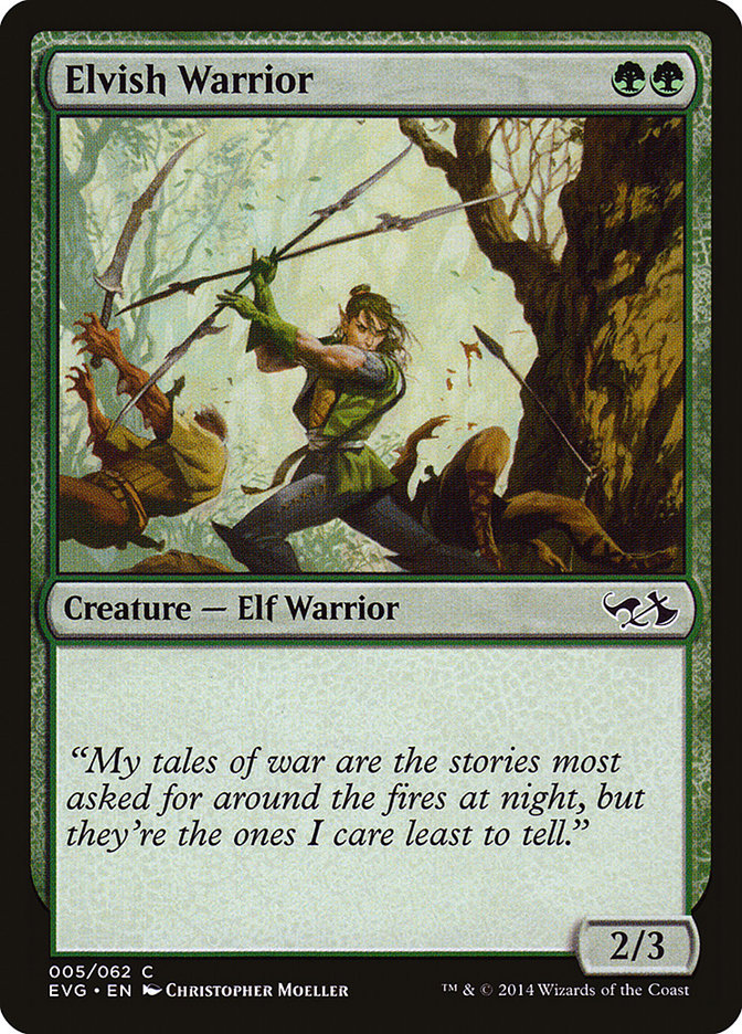 Elvish Warrior EVG-5 Duel Decks Anthology: Elves vs. Goblins Magic card
