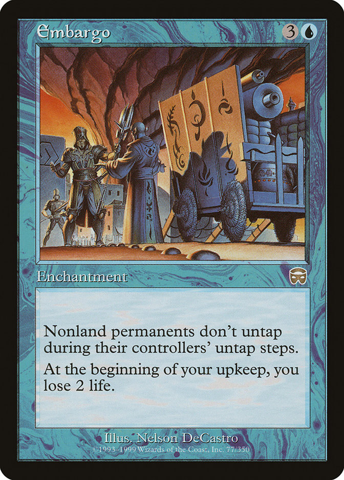 Embargo MMQ-77 Mercadian Masques Magic card