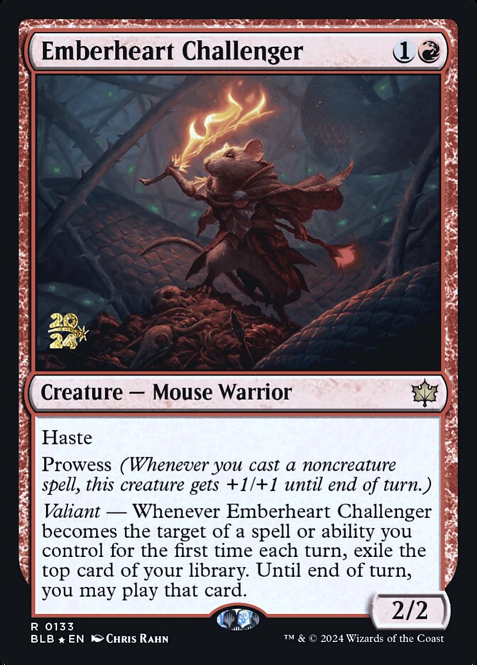 Emberheart Challenger PBLB-133S Bloomburrow Promos Magic card