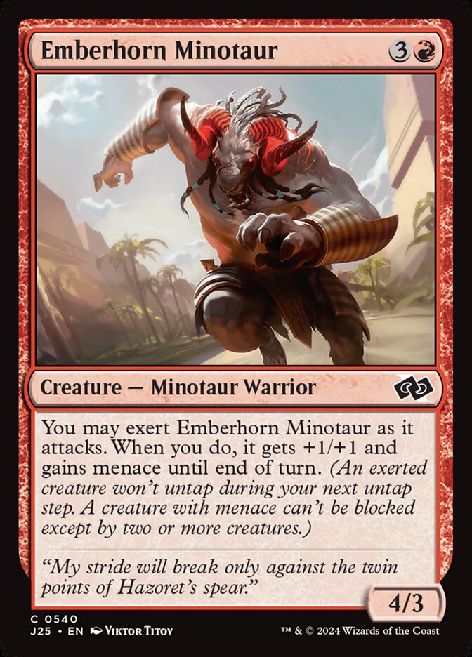 Emberhorn Minotaur J25-540 Foundations Jumpstart Magic card