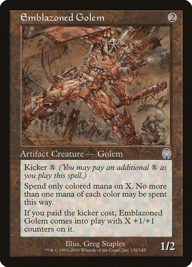 Emblazoned Golem APC-136 Apocalypse Magic card