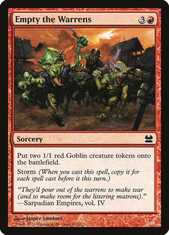 Empty the Warrens MMA-112 Modern Masters Magic card