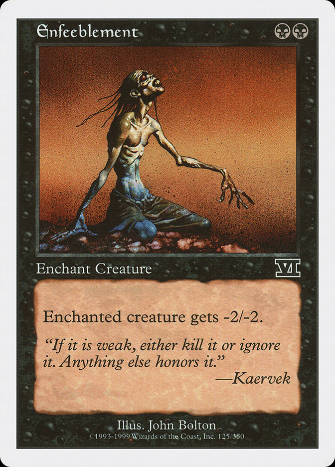 Enfeeblement 6ED-125 Classic Sixth Edition Magic card