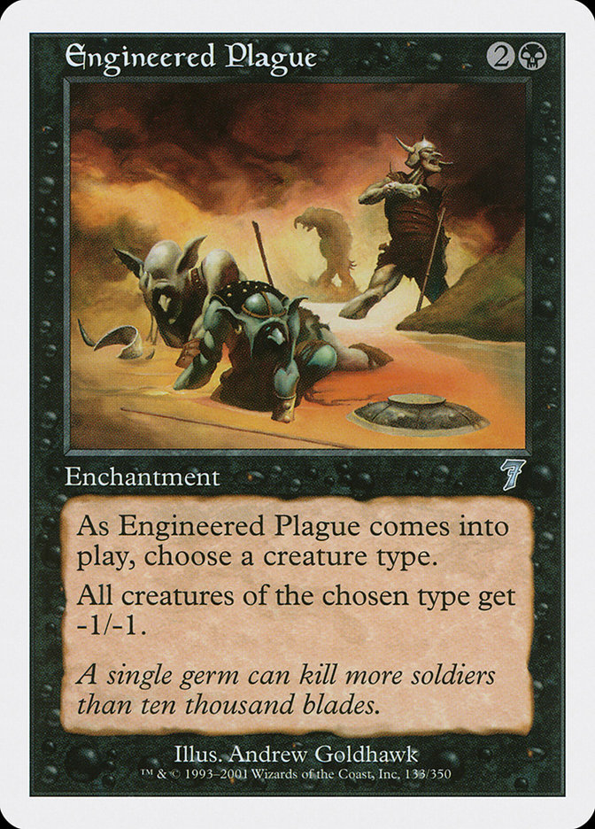 Engineered Plague 7ED-133 Seventh Edition Magic card