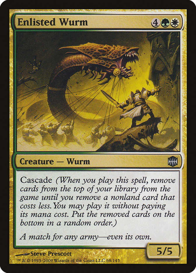 Enlisted Wurm ARB-68 Alara Reborn Magic card