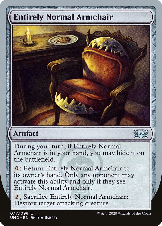 Entirely Normal Armchair UND-77 Unsanctioned Magic card