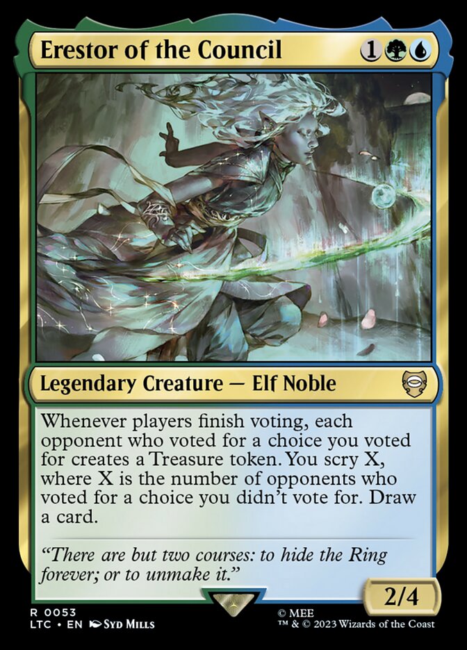Erestor of the Council LTC-53 Tales of Middle-earth Commander Magic card