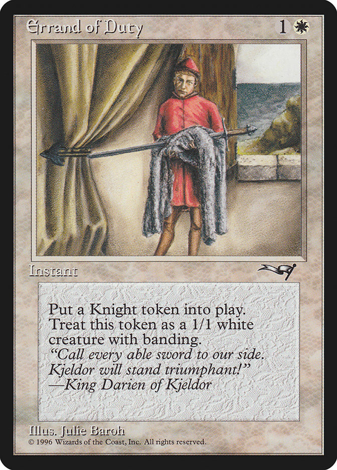 Errand of Duty ALL-2A Alliances Magic card
