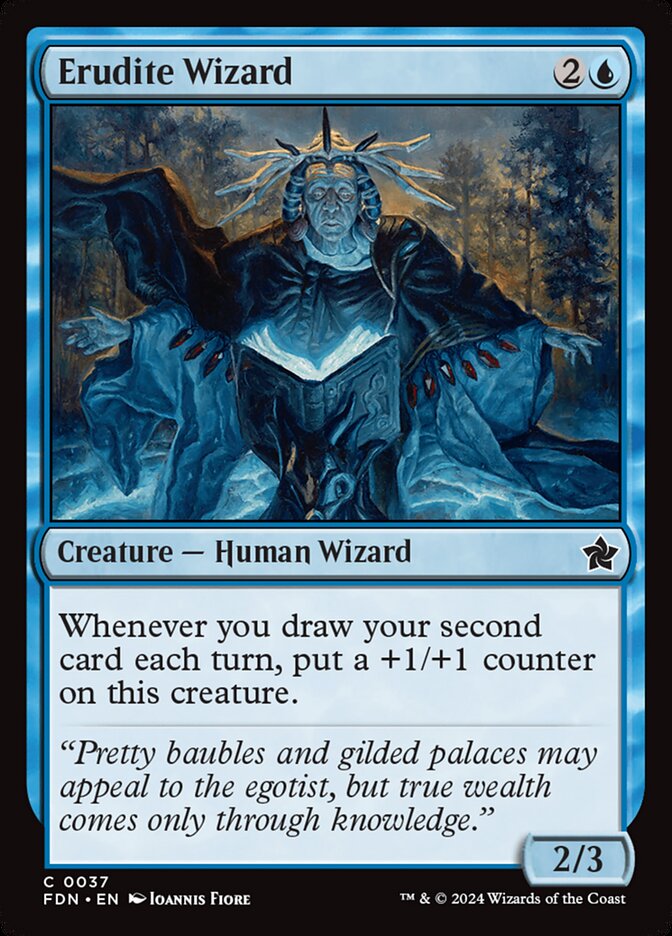 Erudite Wizard FDN-37 Foundations Magic card