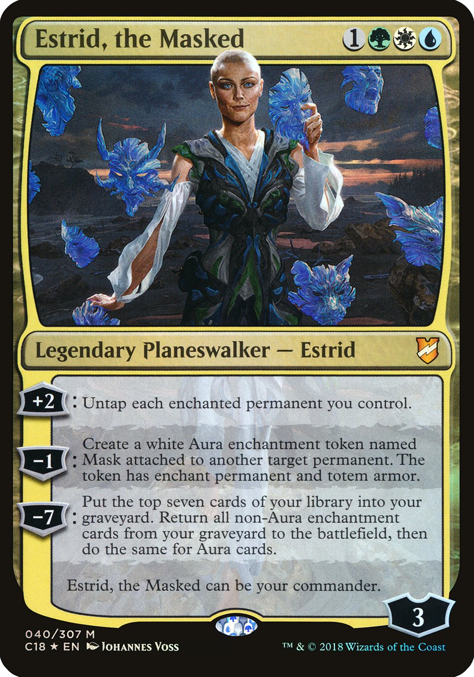 Estrid, the Masked OC18-40 Commander 2018 Oversized Magic card