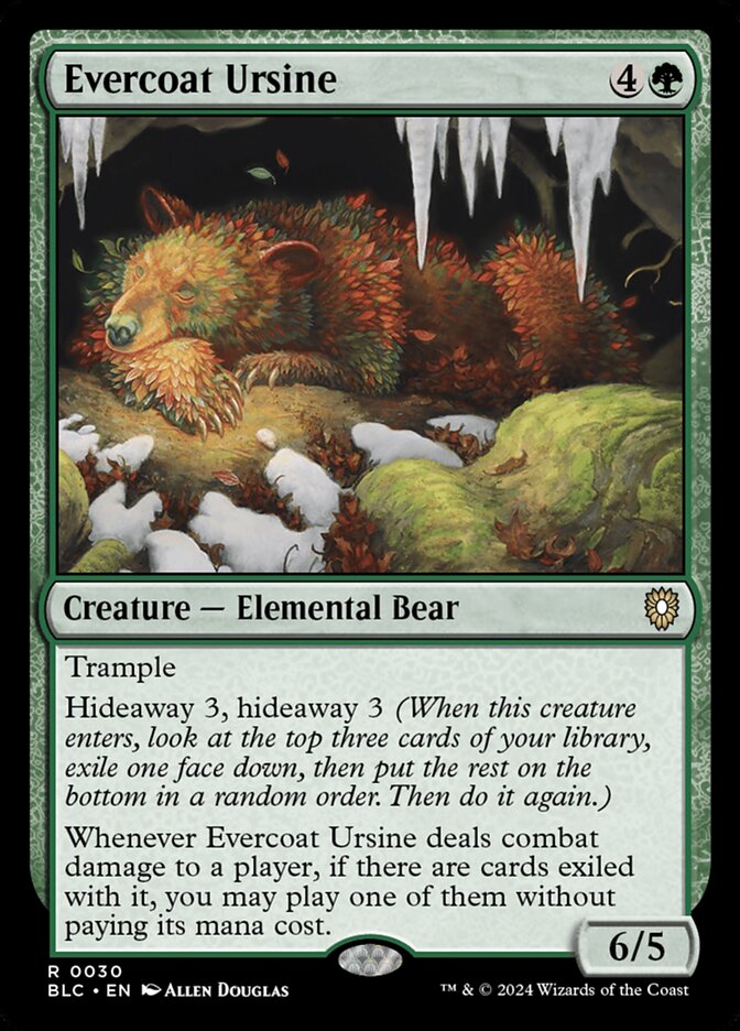 Evercoat Ursine BLC-30 Bloomburrow Commander Magic card
