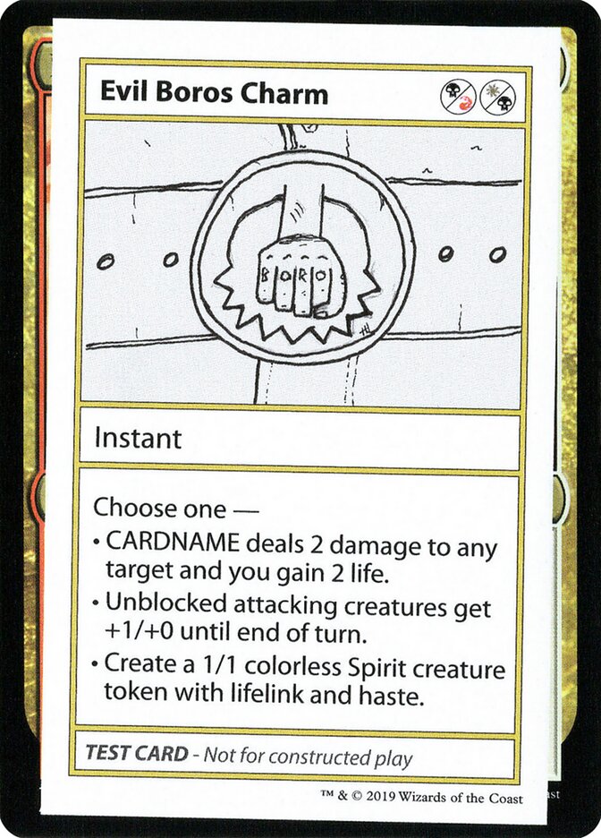 Evil Boros Charm CMB2-90 Mystery Booster Playtest Cards 2021 Magic card