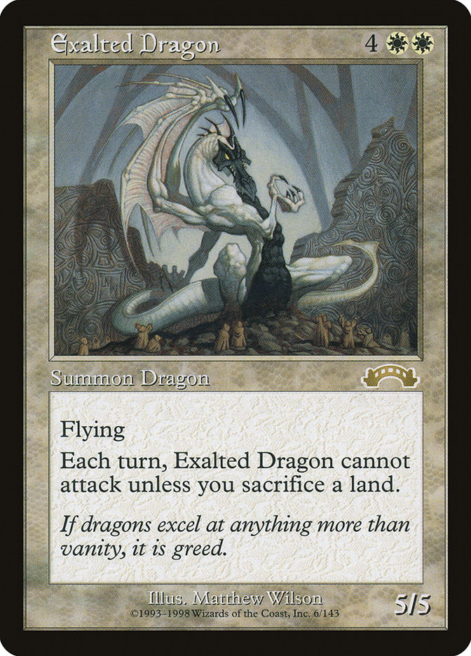 Exalted Dragon EXO-6 Exodus Magic card