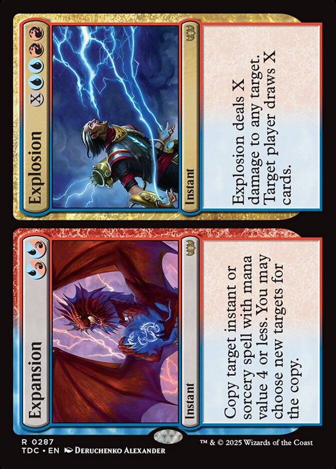 Expansion // Explosion TDC-287 Tarkir: Dragonstorm Commander Magic card