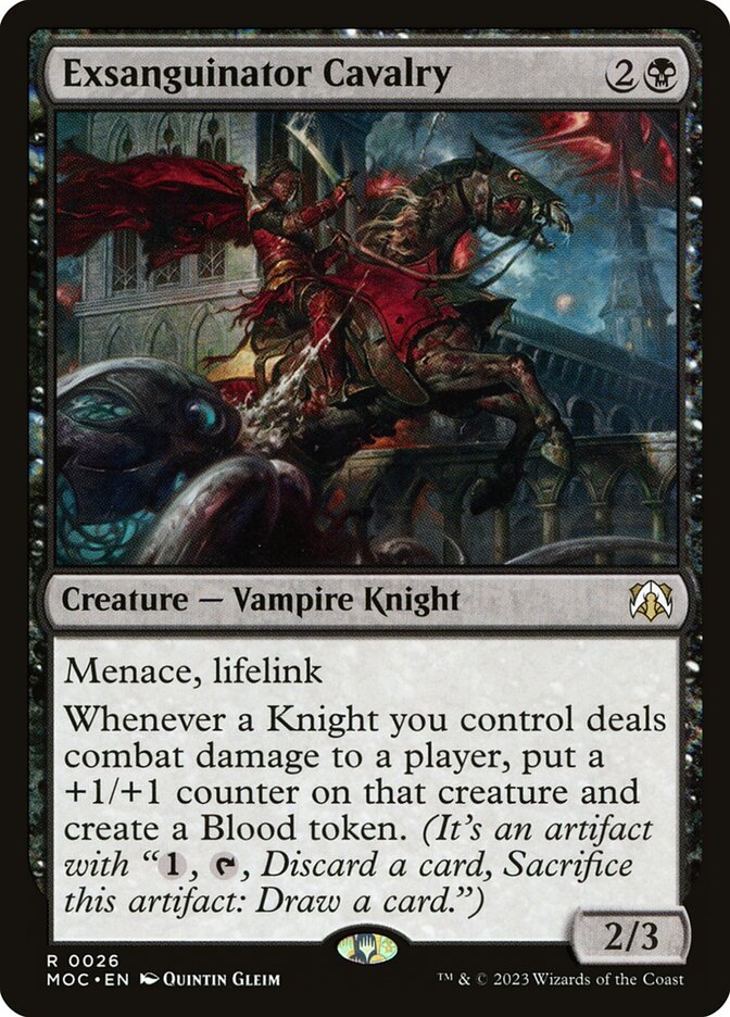 Exsanguinator Cavalry MOC-26 March of the Machine Commander Magic card