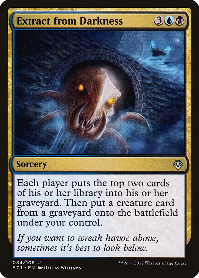 Extract from Darkness E01-84 Archenemy: Nicol Bolas Magic card