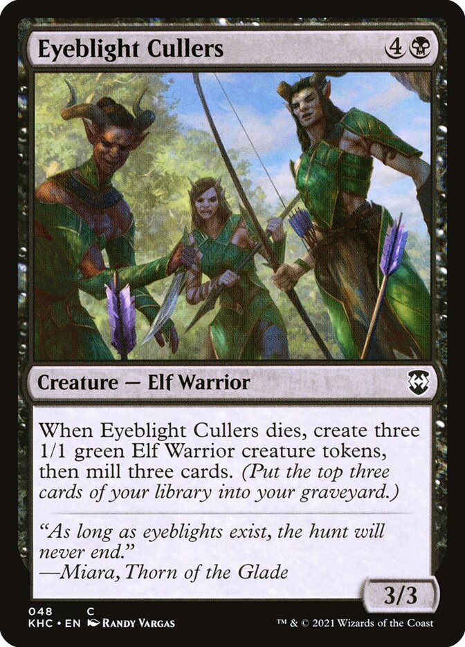 Eyeblight Cullers KHC-48 Kaldheim Commander Magic card