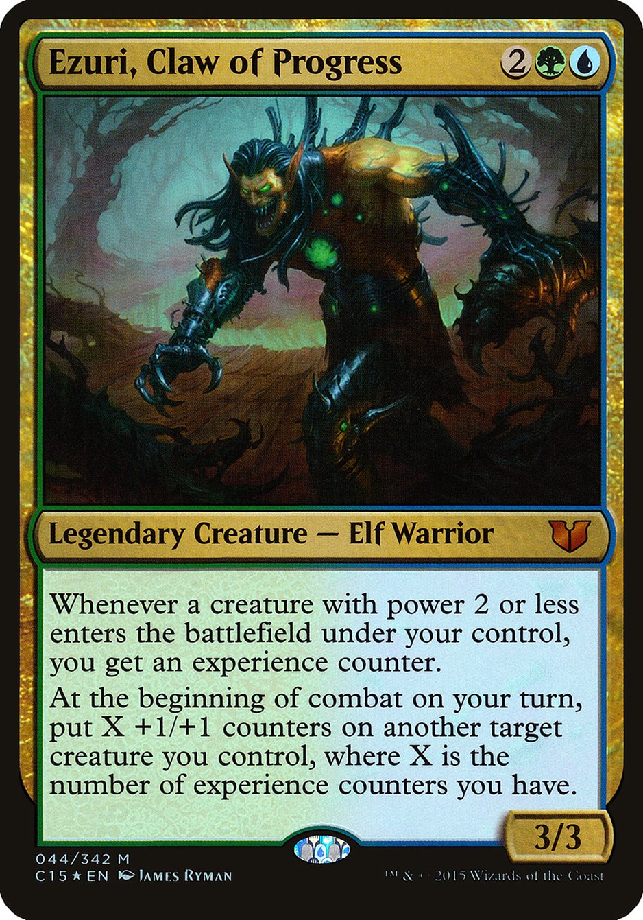 Ezuri, Claw of Progress OC15-44 Commander 2015 Oversized Magic card