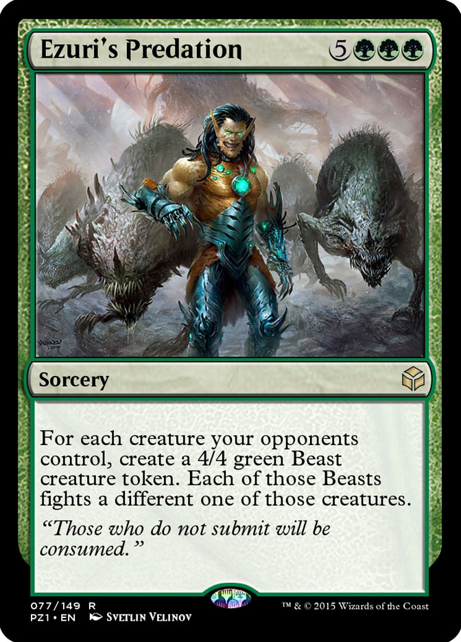 Ezuri's Predation PZ1-77 Legendary Cube Prize Pack Magic card