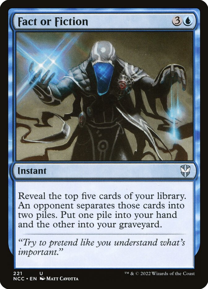 Fact or Fiction NCC-221 New Capenna Commander Magic card