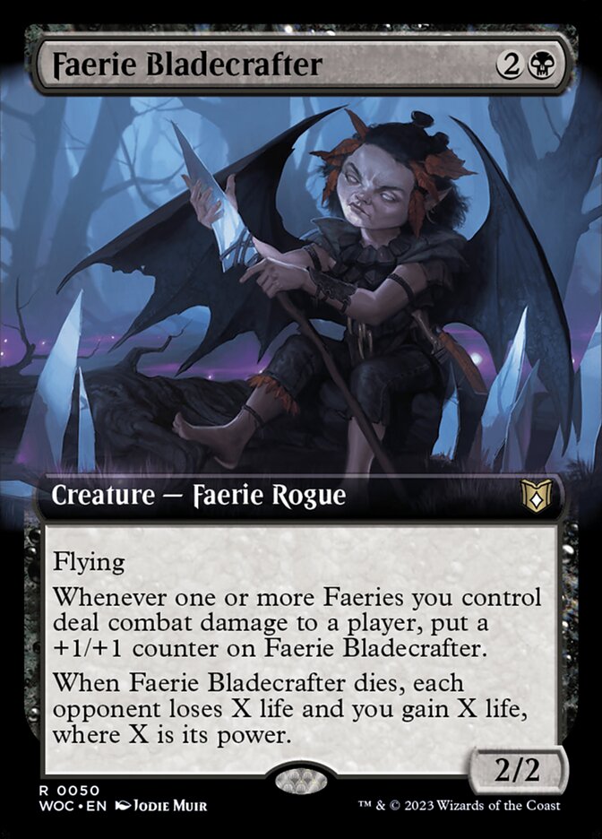 Faerie Bladecrafter WOC-50 Wilds of Eldraine Commander Magic card