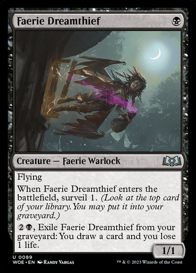 Faerie Dreamthief WOE-89 Wilds of Eldraine Magic card