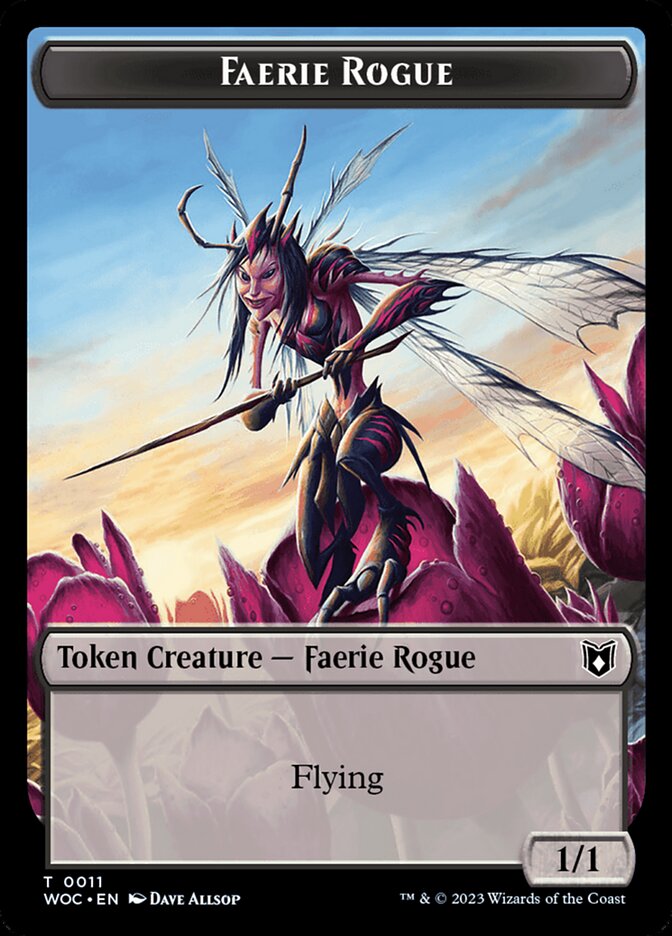 Faerie Rogue TWOC-11 Wilds of Eldraine Commander Tokens Magic card