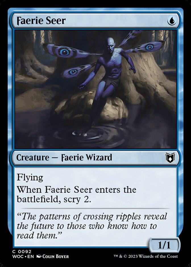 Faerie Seer WOC-92 Wilds of Eldraine Commander Magic card
