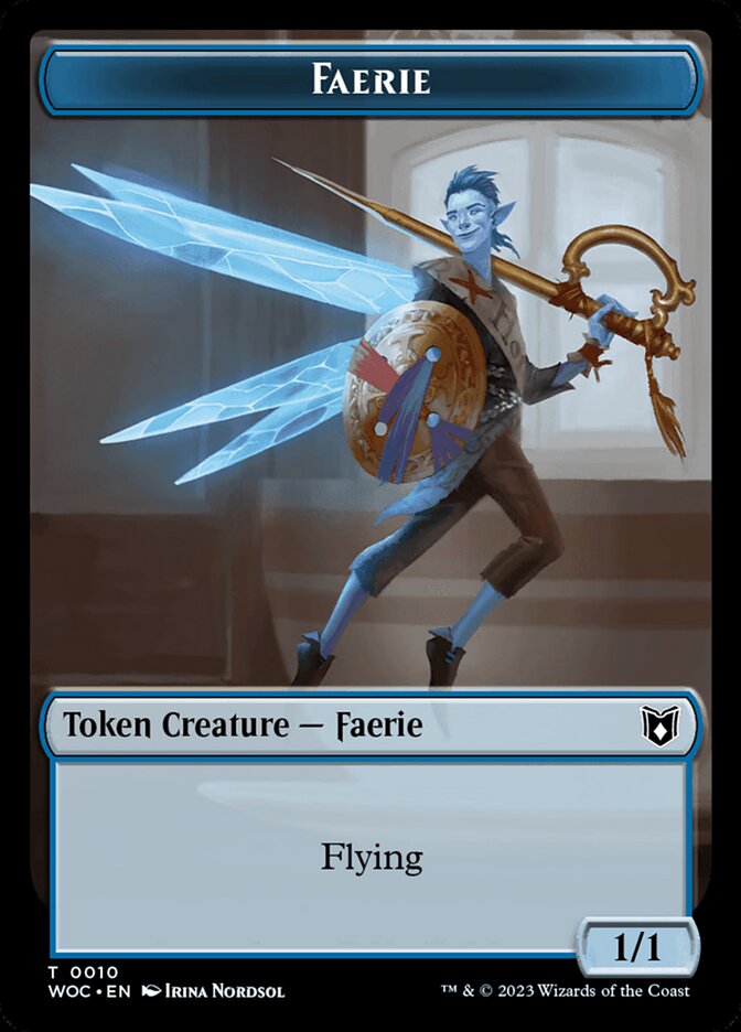 Faerie TWOC-10 Wilds of Eldraine Commander Tokens Magic card
