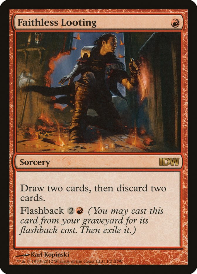 Faithless Looting PIDW-2 IDW Comics Inserts Magic card