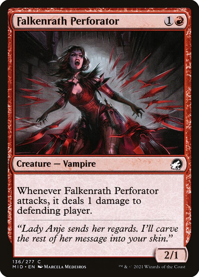 Falkenrath Perforator MID-136 Innistrad: Midnight Hunt Magic card