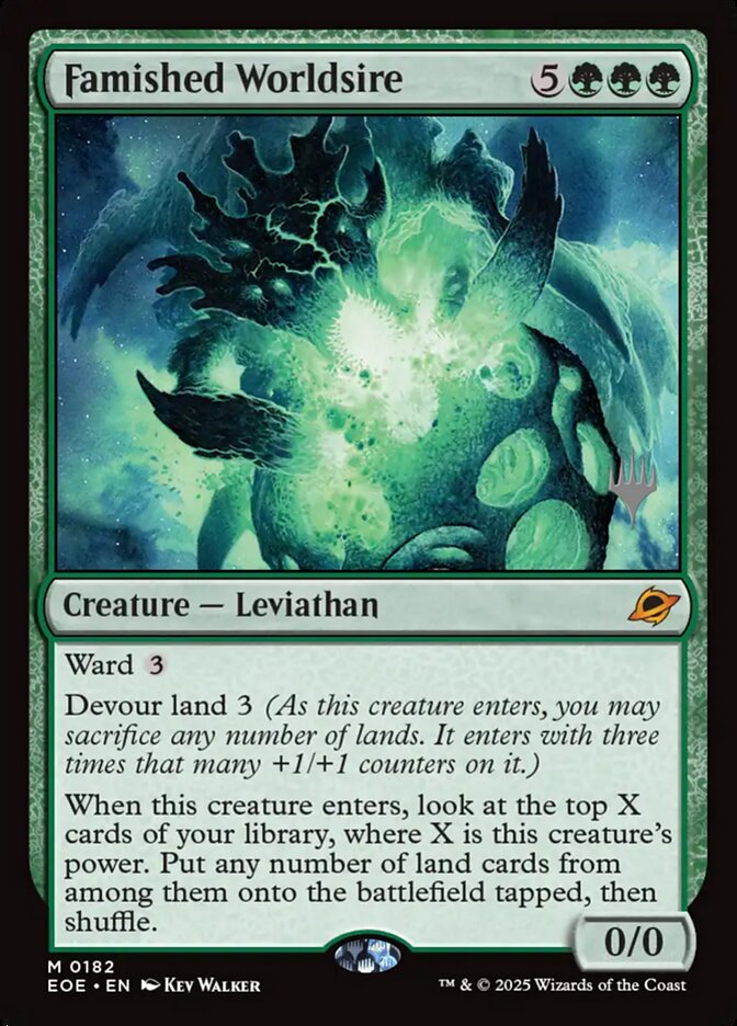 Famished Worldsire PEOE-182P Edge of Eternities Promos Magic card