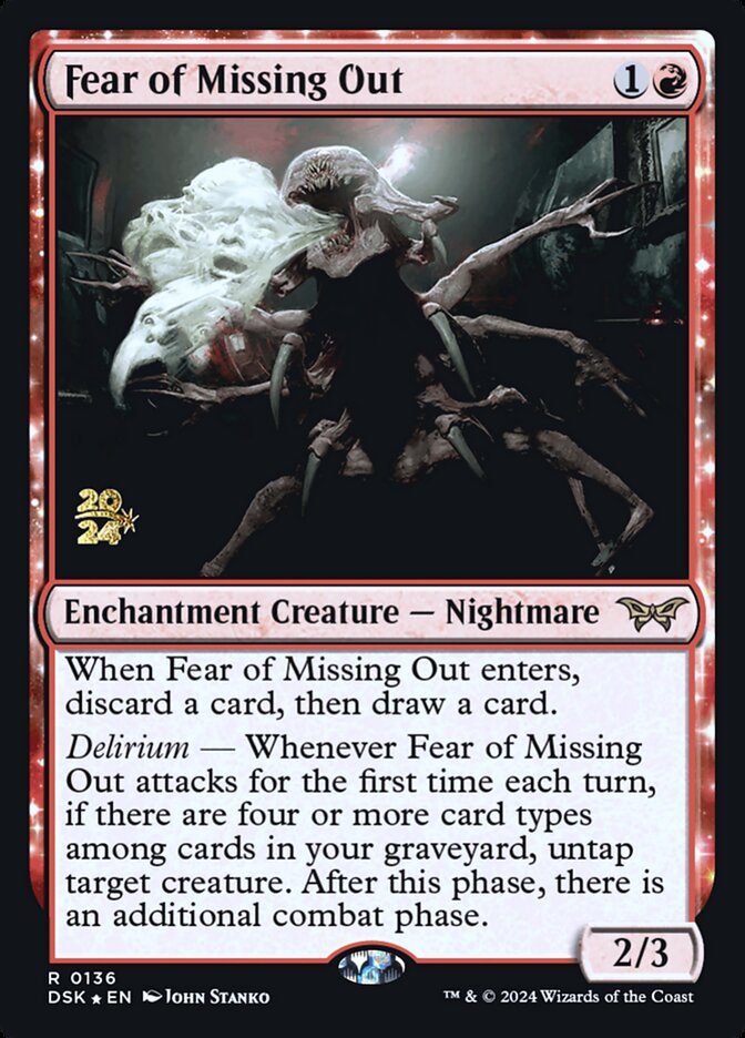 Fear of Missing Out PDSK-136S Duskmourn: House of Horror Promos Magic card