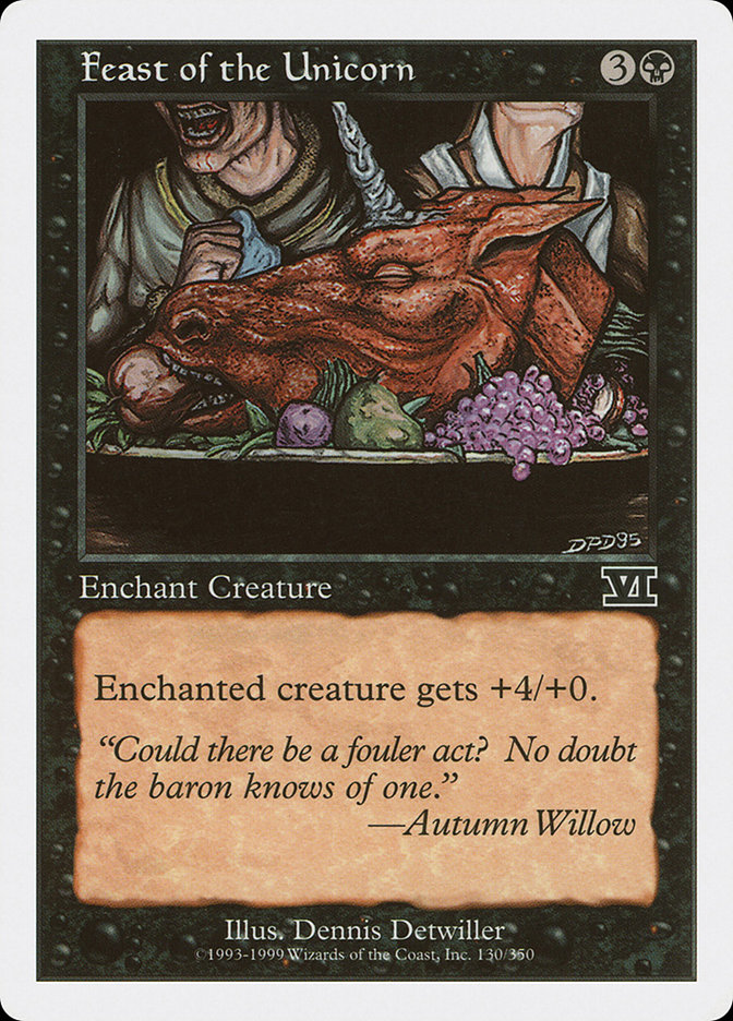 Feast of the Unicorn 6ED-130 Classic Sixth Edition Magic card