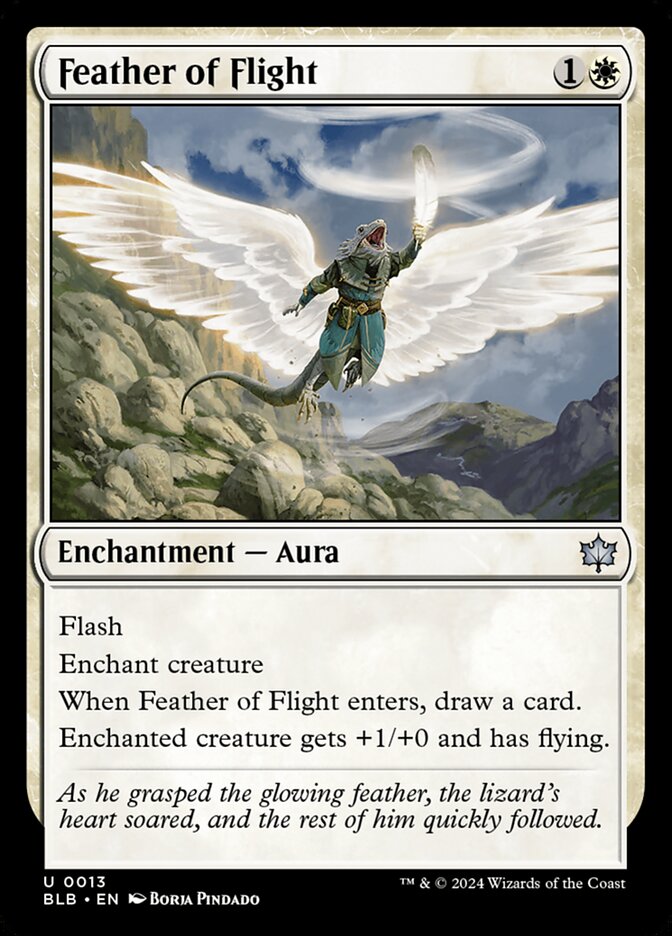 Feather of Flight BLB-13 Bloomburrow Magic card