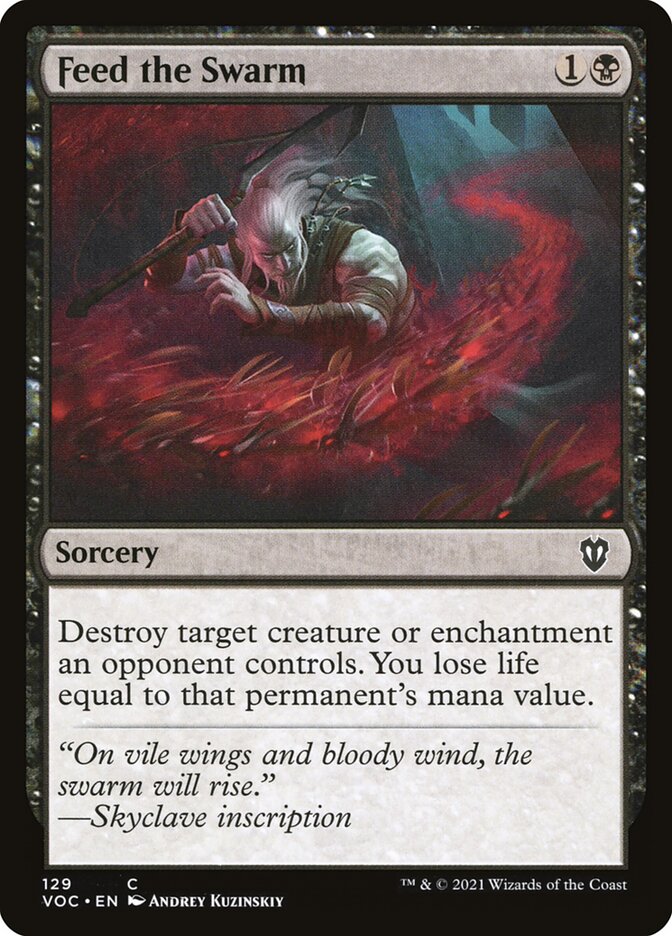 Feed the Swarm VOC-129 Crimson Vow Commander Magic card