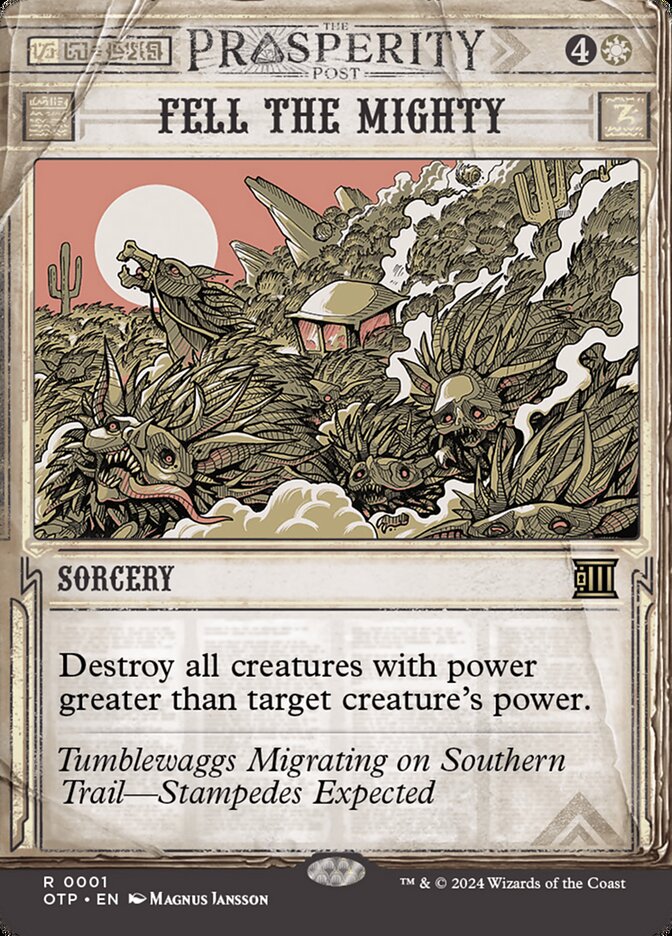 Fell the Mighty OTP-1 Breaking News Magic card