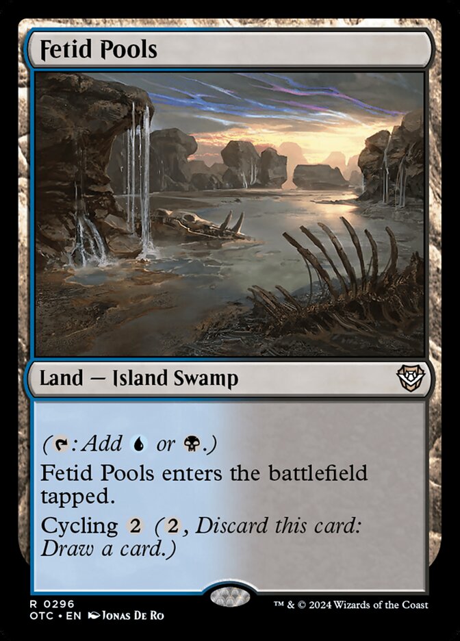 Fetid Pools OTC-296 Outlaws of Thunder Junction Commander Magic card