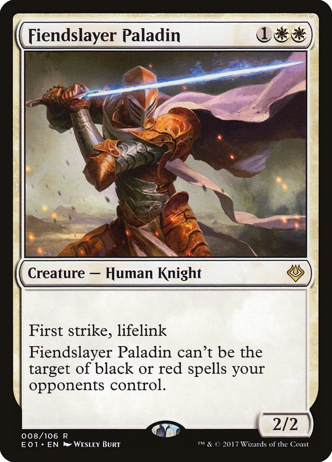 Fiendslayer Paladin E01-8 Archenemy: Nicol Bolas Magic card
